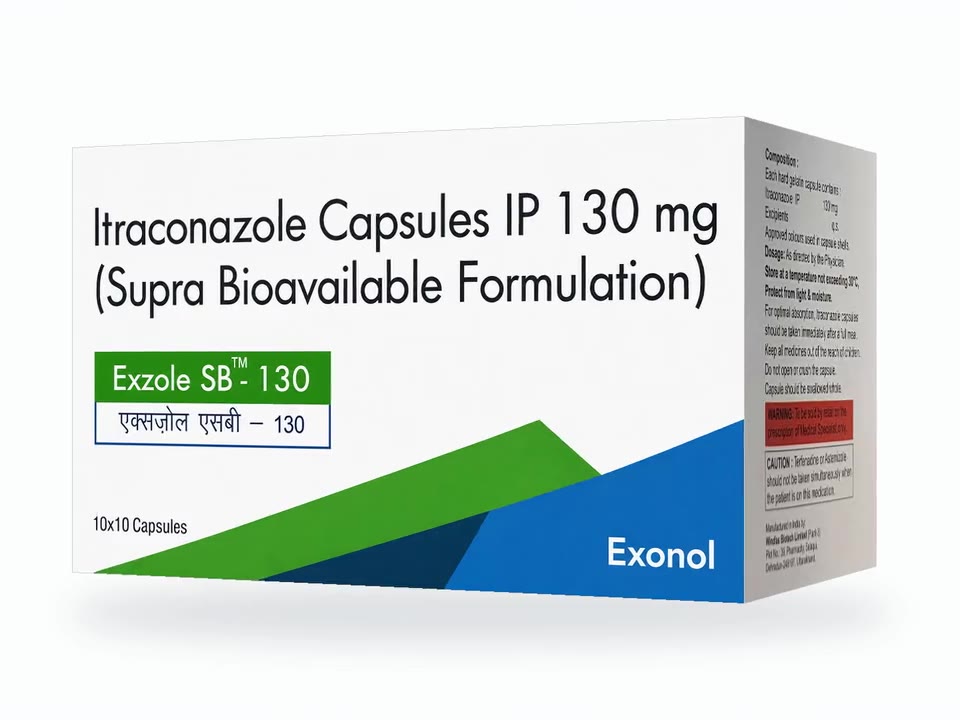 EXZOLE-SB 130mg Capsules pack